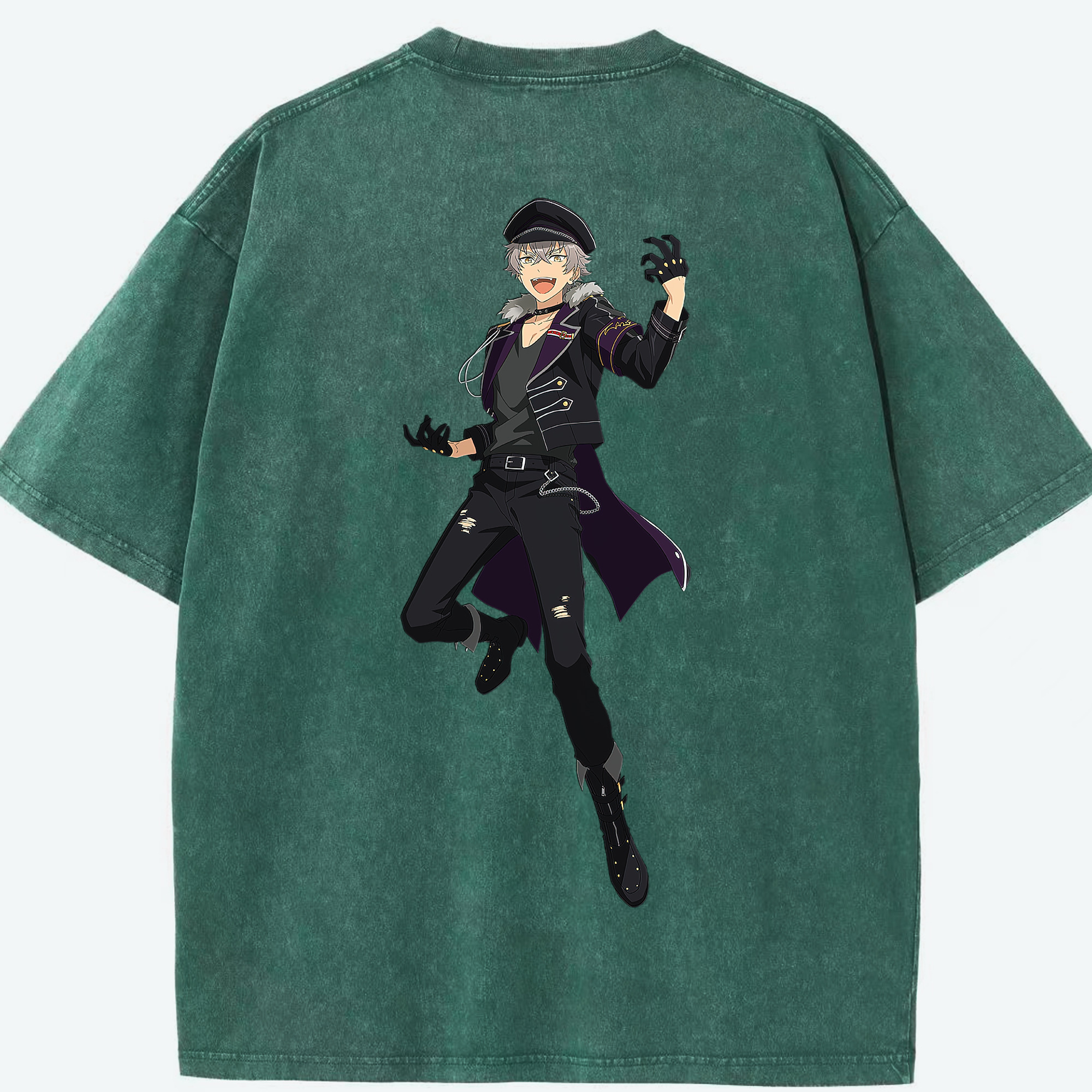 （画像用） あんさんぶるスターズ! Ensemble Stars 綿100% ヴィンテージ風 半袖Tシャツ（背面プリント）